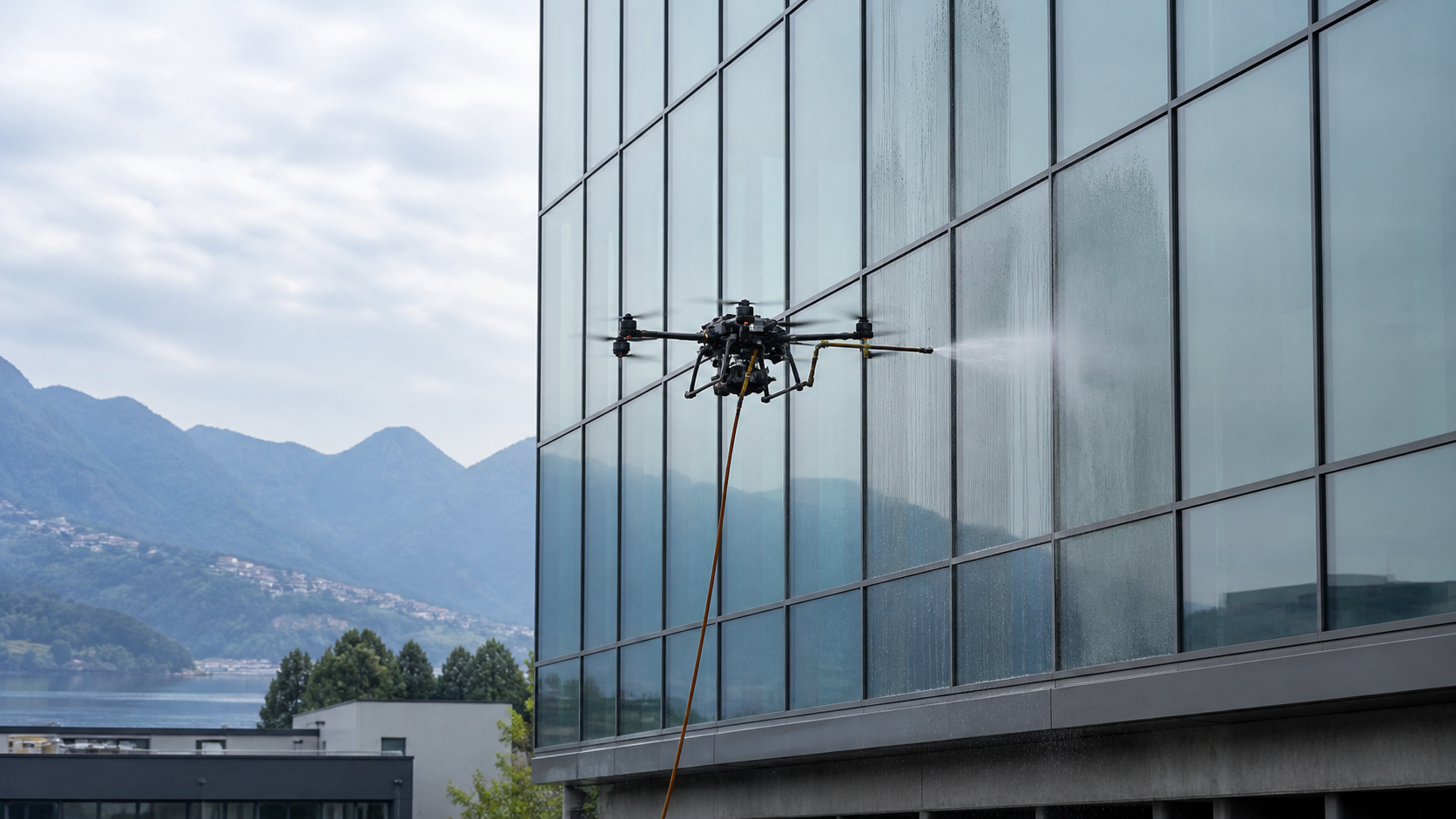 pulizia-con-droni-ticino Drone professionale per la pulizia di facciate e vetrate in Ticino
